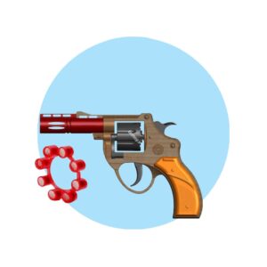 118مجموعه کلت ترقه ای بیتا هفت تیر طلائی