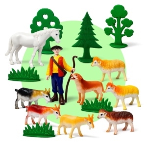 حیوانات گله همراه با چوپان(tatitoy.ir)